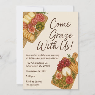 Invitation à la fête de planche de charcuterie 'Gr