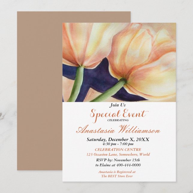 INVITATION À LA FÊTE DE PRÉ-MARIAGE (Devant / Derrière)