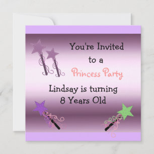 Invitation à la fête de princesse