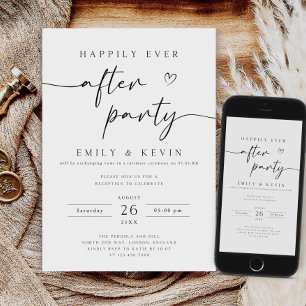 Invitation à la fête de réception Pour toujours Pa