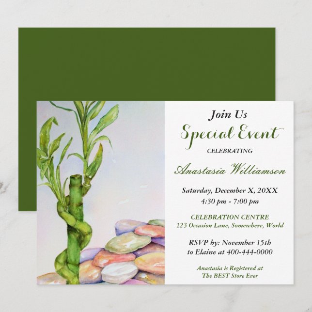 INVITATION À LA FÊTE DE RETRAITE BONNE CHANCE (Devant / Derrière)