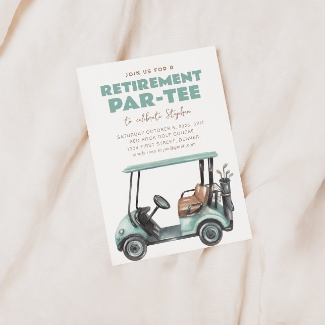 Invitation à la fête de retraite de Par-Tee Golf (Créateur téléchargé)