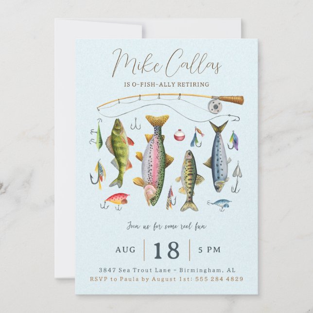 Invitation à la fête de retraite de pêche (Devant)