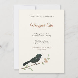 Invitation à la fête de retraite de Tui Songbird