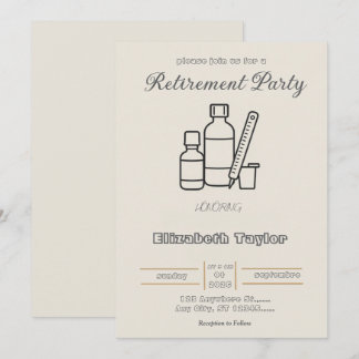 Invitation à la fête de retraite d'un pharmacien