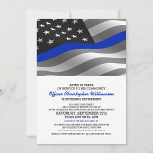 Invitation à la fête de retraite d'un policier