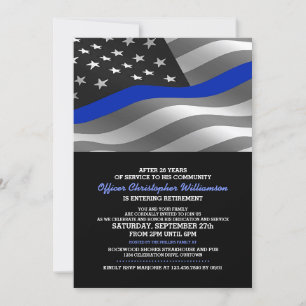 Invitation à la fête de retraite d'un policier
