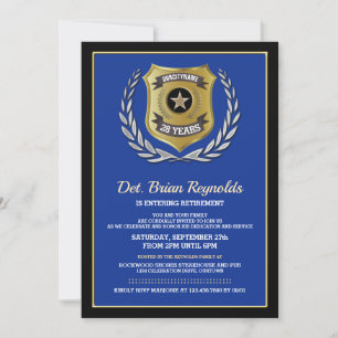 Invitation à la fête de retraite d'un policier