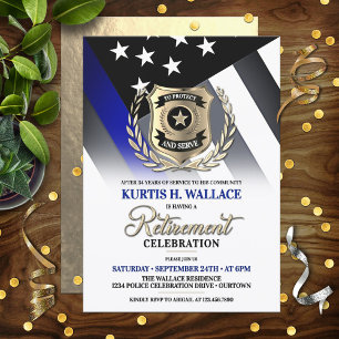 Invitation à la fête de retraite d'un policier