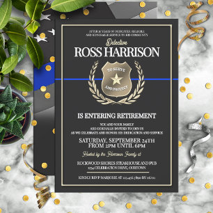 Invitation à la fête de retraite d'un policier