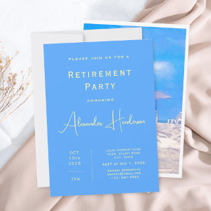 Invitation à la fête de retraite sur la plage d'ét
