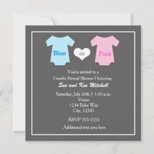 Invitation à la fête de révélation du sexe de bébé