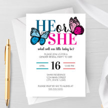 Invitation à la fête de révélation du sexe du Papi