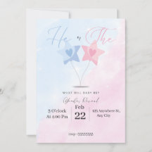 Invitation à la fête de révélation du sexe Il ou E