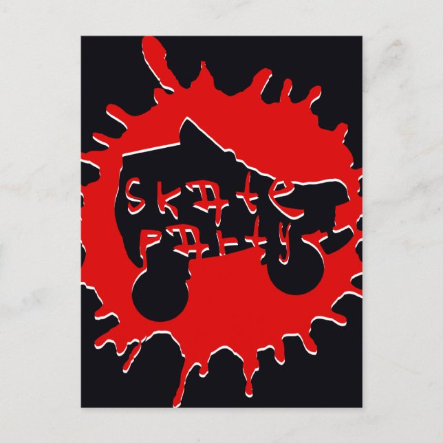 invitation à la fête de skate splatz (Devant)