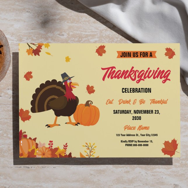 Invitation à la fête de Thanksgiving (Créateur téléchargé)