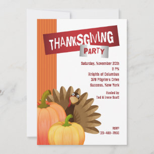 Invitation à la fête de Thanksgiving