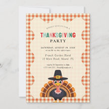 Invitation à la fête de Thanksgiving