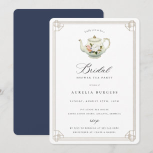 Invitation à la fête de thé vintage