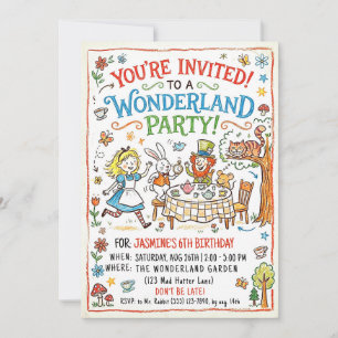 Invitation à la fête de Wonderland