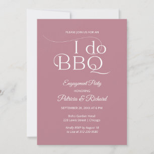 Invitation à la fête d'engagement de BBQ
