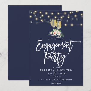 invitation à la fête d'engagement floral de la mar