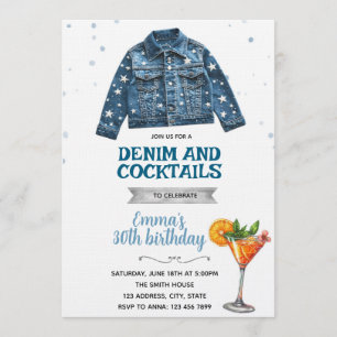Invitation à la fête Denim et Cocktails