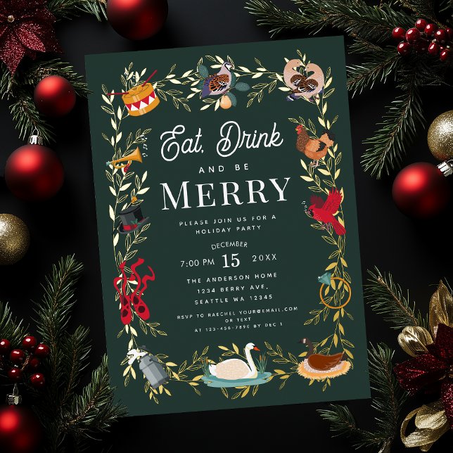 Invitation à la fête des 12 jours de Noël (Créateur téléchargé)