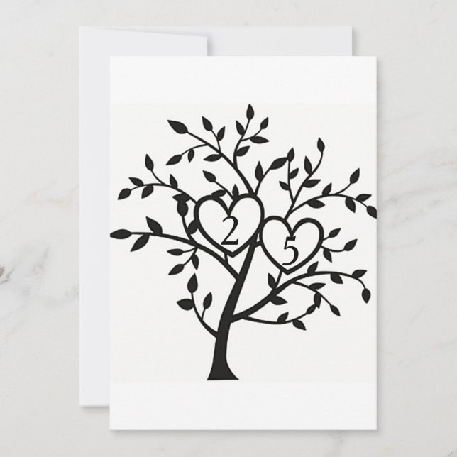 INVITATION À LA FÊTE DES 25 ANS DE MARIAGE (Devant)