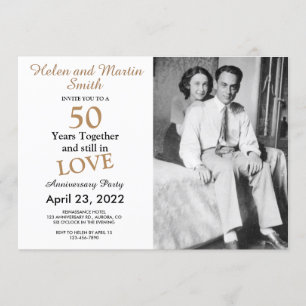 Invitation à la fête des 50 ans d'Mariage