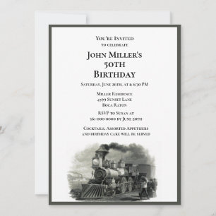 Invitation à la fête des 50 ans d'un homme