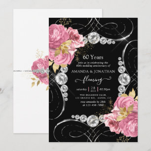 Invitation à la fête des 60 ans de mariage de diam