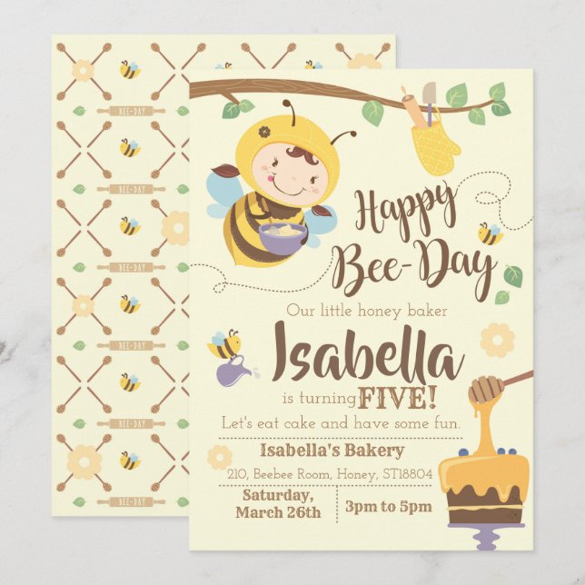 Invitation à la fête des abeilles (Devant / Derrière)