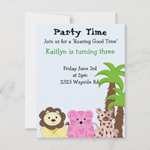 Invitation à la fête des animaux du zoo