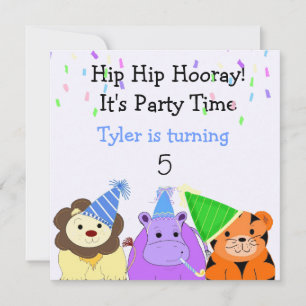 Invitation à la fête des animaux du zoo