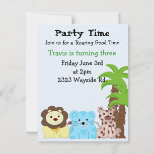 Invitation à la fête des animaux du zoo