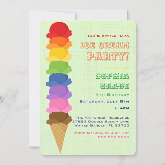Invitation à la fête des Anniversaires de enfants  (Devant)