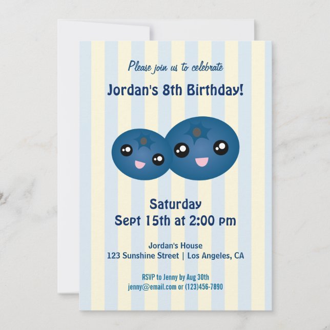 Invitation à la fête des Anniversaires de enfants  (Devant)