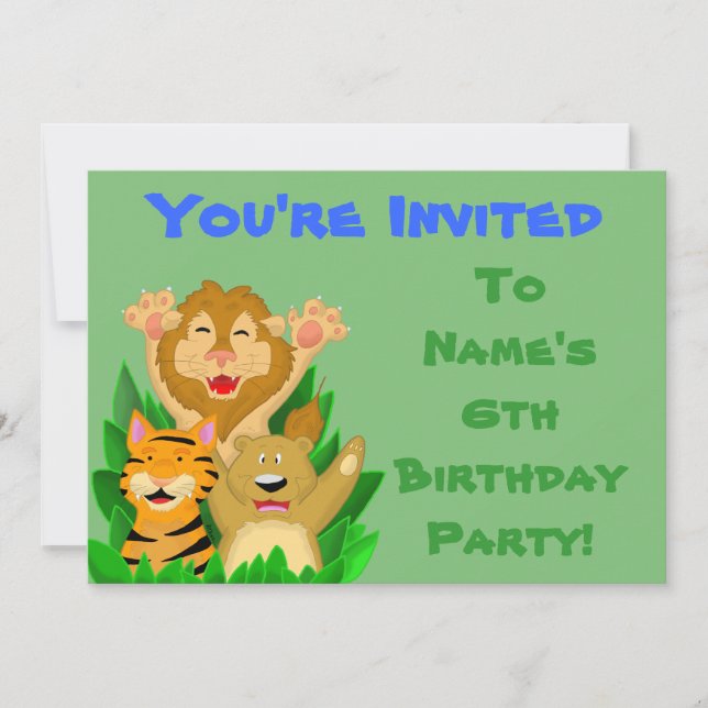 Invitation à la fête des Anniversaires de enfants  (Devant)
