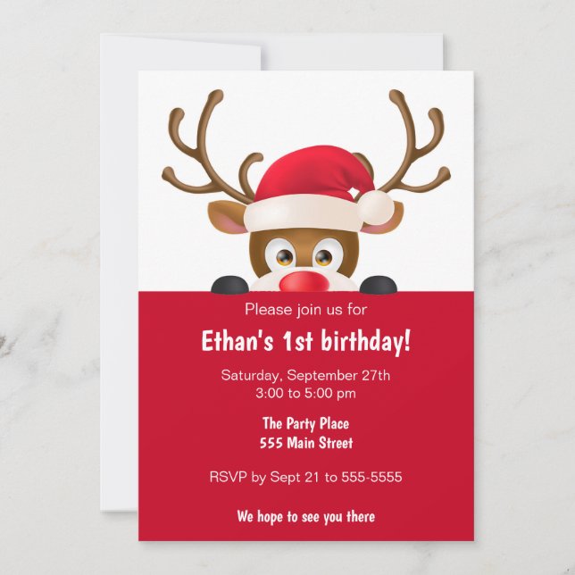 Invitation à la fête des anniversaires de enfants  (Devant)