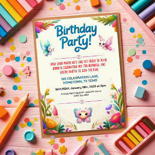 Invitation à la fête des Anniversaires de enfants 