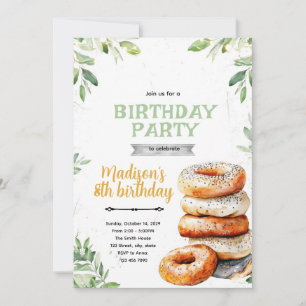 Invitation à la fête des bagels d'amour