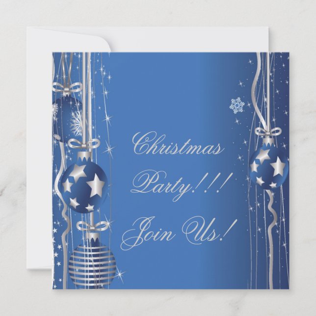 Invitation À La Fête Des Ballons Et Rubans De Noël (Devant)