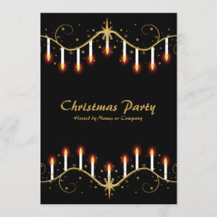 Invitation à la fête des bougies de Noël modèle