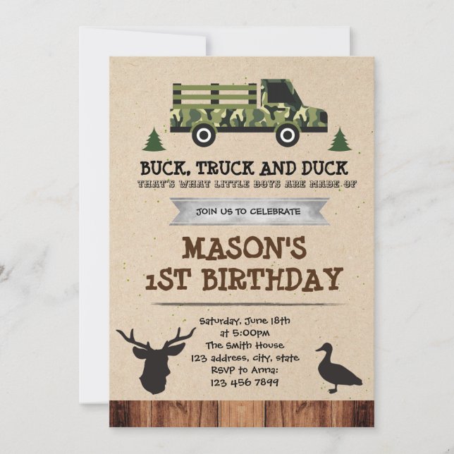 Invitation à la fête des Bucks Trucks et Canards (Devant)