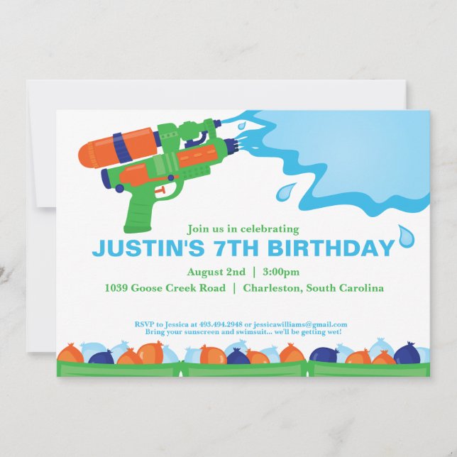 Invitation à la fête des canons à eau (Devant)
