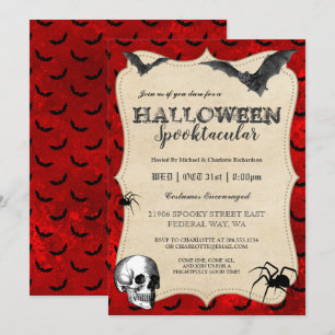 Invitation à la fête des chauves-souris d'Hallowee