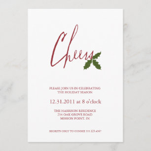 Invitation à la Fête des Cheers et Holly