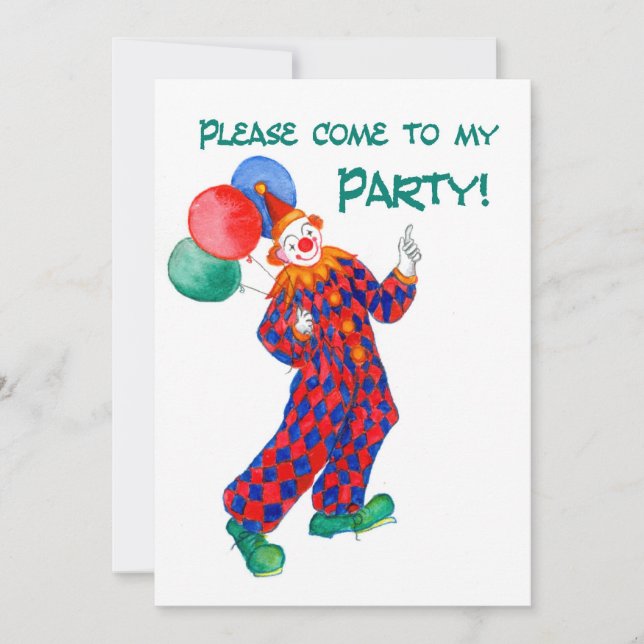Invitation à la fête des clowns (Devant)