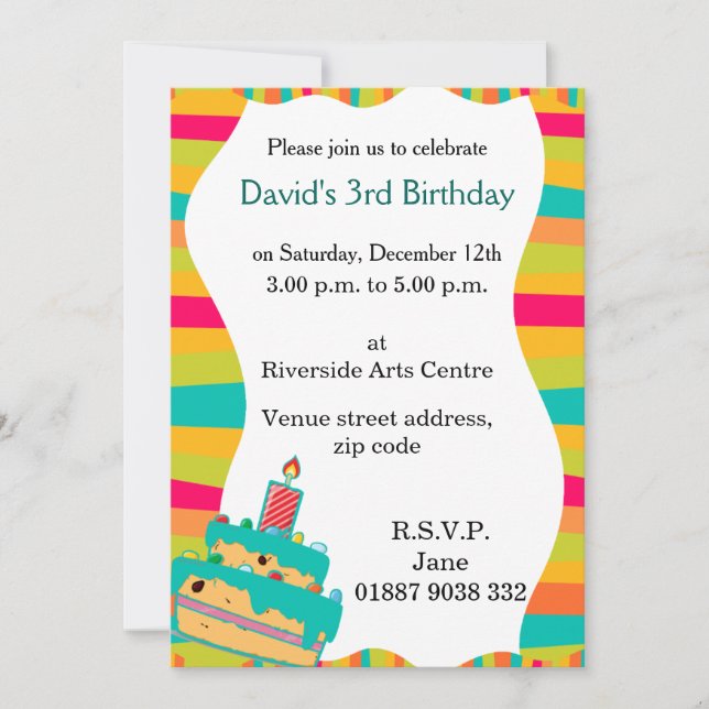 Invitation à la fête des enfants (Devant)